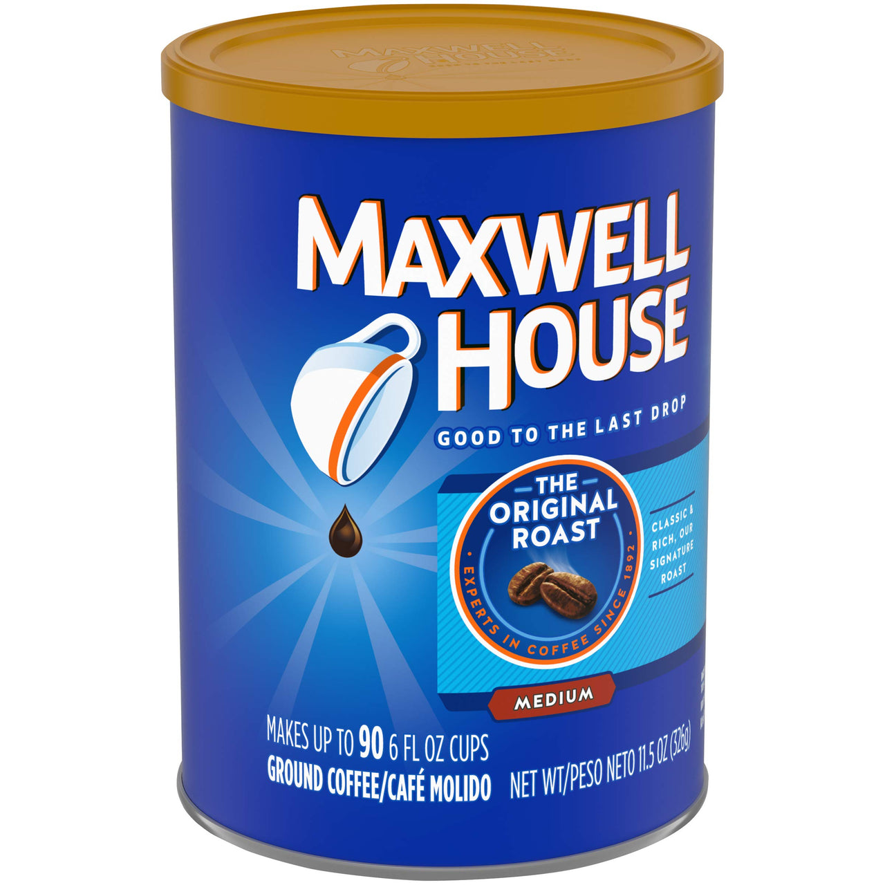 Maxwell House The Original Roast Medium Roast Ground Coffee, 11.5 oz Canister