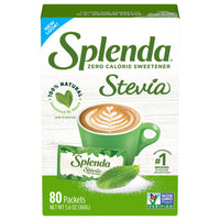 SPLENDA Stevia Zero Calorie Sweetener, Plant Based Sugar Substitute Granulated Powder, Single Serve Packets, 80 Count