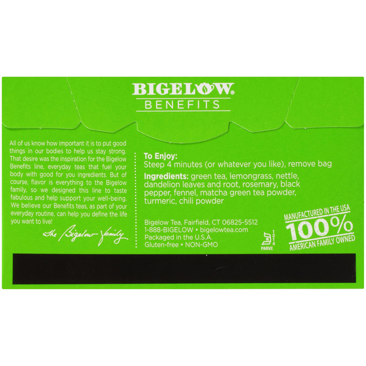 Bigelow Tea Matcha Green, 18 ct (Pack of 2)
