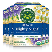 Traditional Medicinals Organic Nighty Night Tea Relaxation Tea, 16 Tea Bags (Pack of 6)