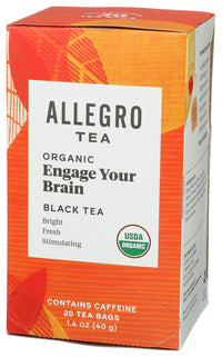 Allegro Tea, Organic Engage Your Brain Tea Bags, 20 ct