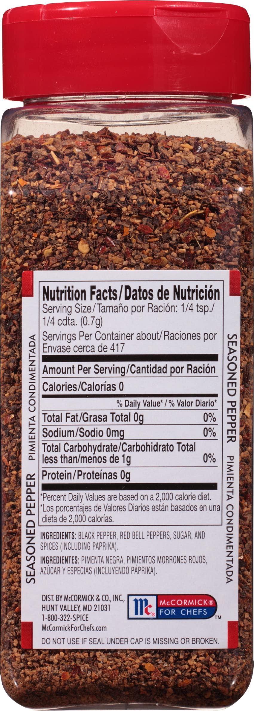 Lawry's  Seasoned Pepper, 10.3 oz - One 10.3 Ounce Container of Seasoned All Pepper for a Well-Rounded Flavor of Black Pepper, Sweet Red Bell Peppers, and Spices