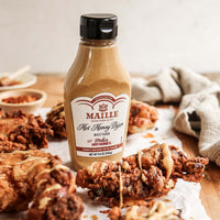 Maille x Mike's  Hot Honey Special Edition Savory-Sweet Condiment with a Spicy Kick Hot Honey Dijon Mustard Gluten-Free, Shelf-Stable 9.4oz