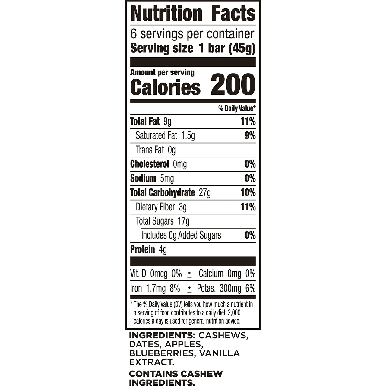 Larabar Bluberry Muffin, Gluten Free Vegan Fruit & Nut Bars, 6 ct