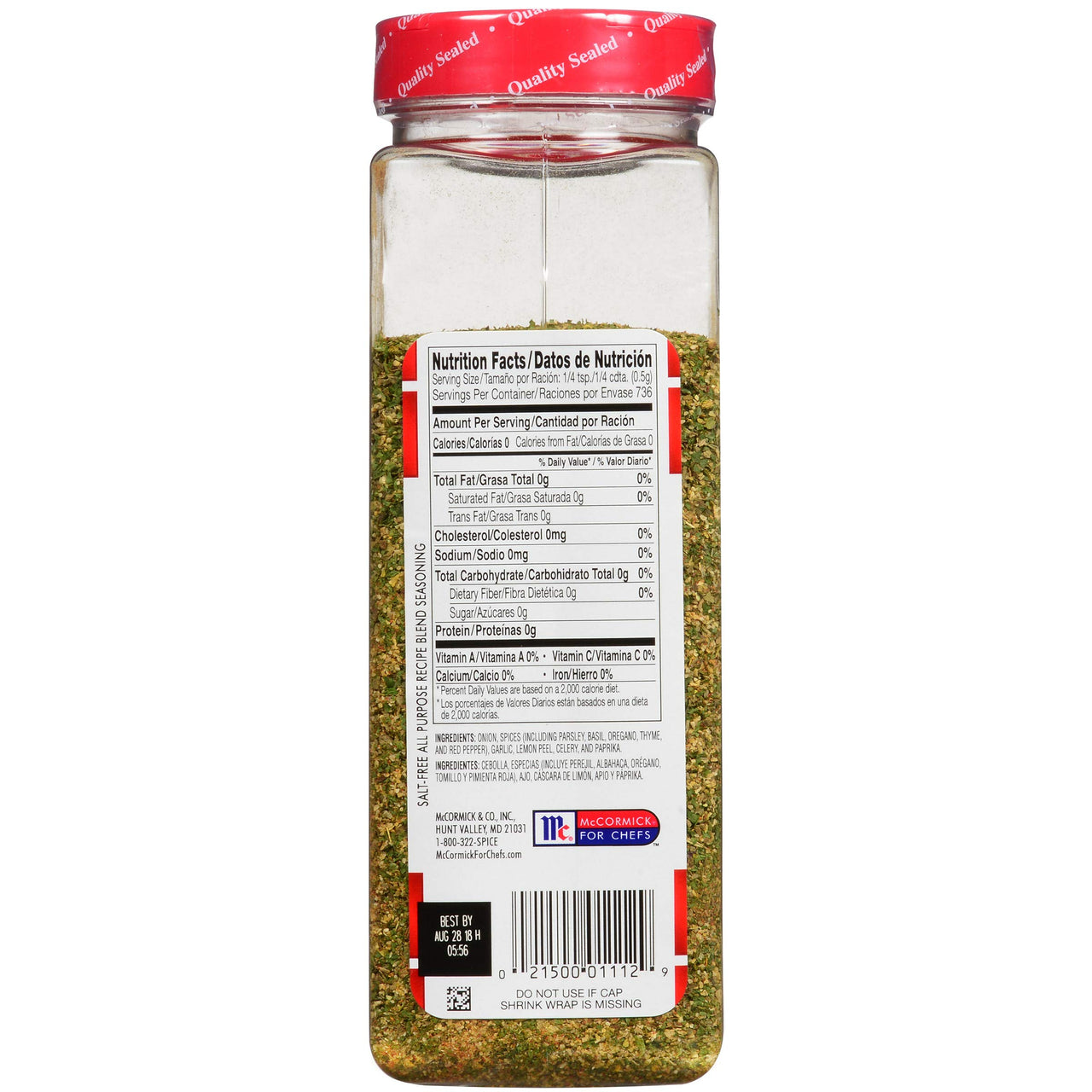 Lawry's  Salt Free All Purpose Recipe Blend Seasoning, 13 oz - One 13 Ounce Container of Salt Free All Purpose Seasoning Blend, Versatile Spices for Seasoning Protein, Vegetables and More