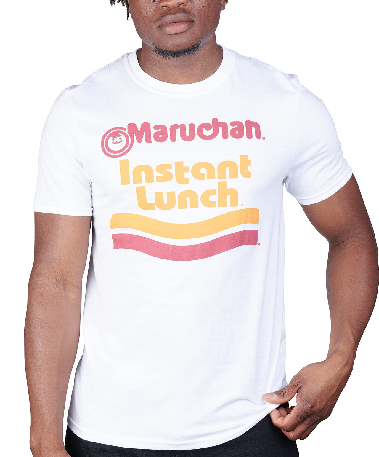 Maruchan unisex adult Ramen Noodle Instant Lunch Logo T-shirt T Shirt, White, X-Small US