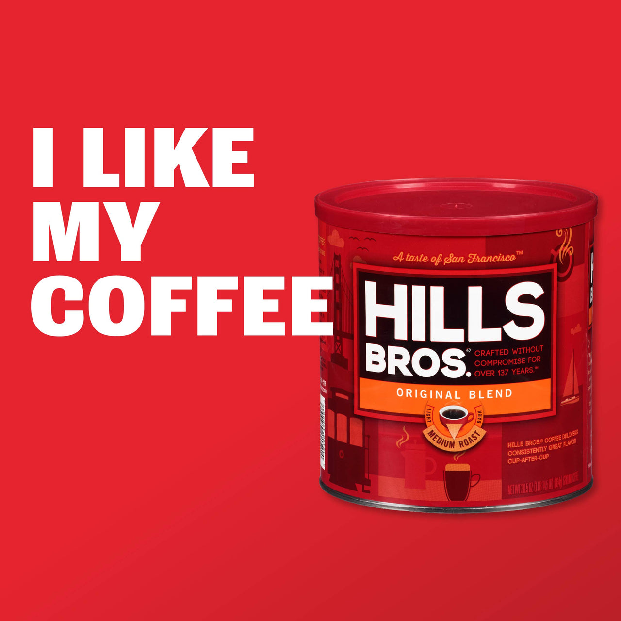 Hills Bros Butterscotch Toffee Crme Ground Coffee, Light Roast - 10.3 Oz. Can - Arabica Coffee Beans  Sweet, Butterscotch Flavor with Notes of Molasses