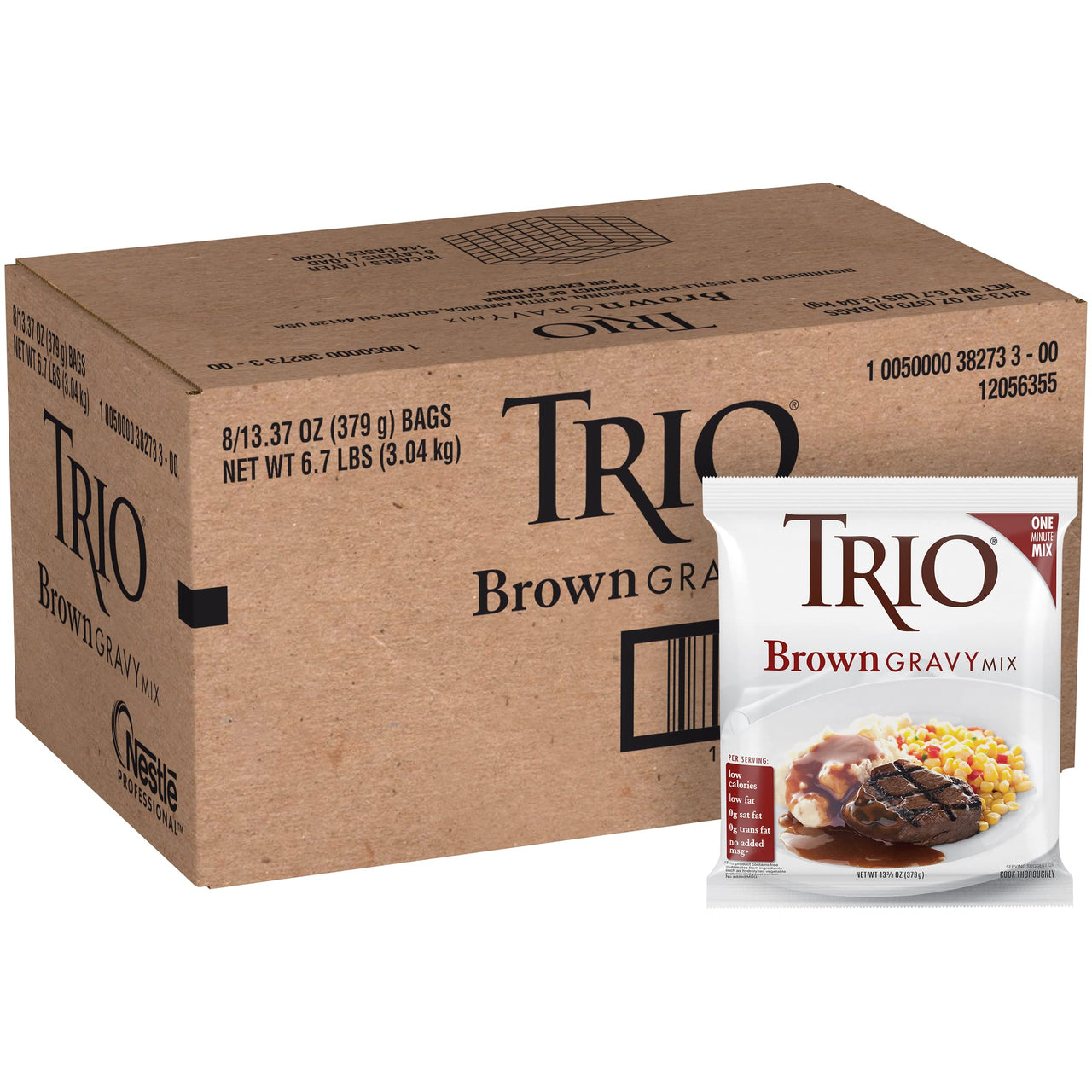 Trio Brown Gravy Mix Club Pack 13.37 oz (Pack of 8)