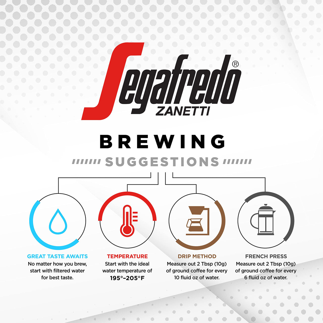 Segafredo Zanetti Ground Coffee, Enzo Dark Roast, Made with Arabica, Vivacious and Balanced Flavor