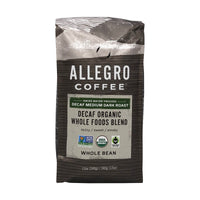 Allegro Coffee Decaf Organic  Blend Whole Bean Coffee, 12 oz