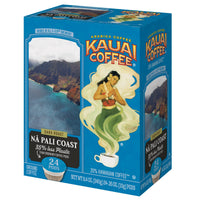 Kauai Coffee Single-Serve Pods, Na Pali Coast Dark Roast- Arabica Coffee, Grown, Harvested and Roasted in Hawaii, Keurig-Compatible Cups - 24 Count