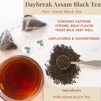 The Spice Hut The First Sip of Tea Daybreak Assam Black Tea, 16 Count Tea Box (SHBX110)