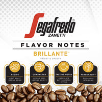 Segafredo Zanetti Ground Coffee, Brillante Medium Roast, Made with Arabica, Vivacious and Balanced Flavor