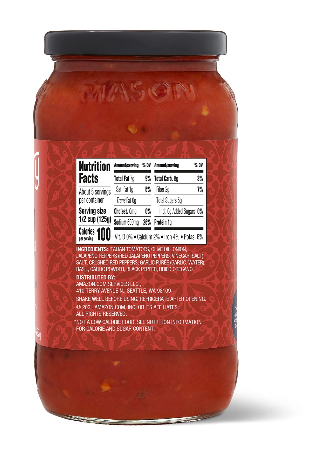 Aplenty Spicy Arrabbiata Pasta Sauce, 23 oz