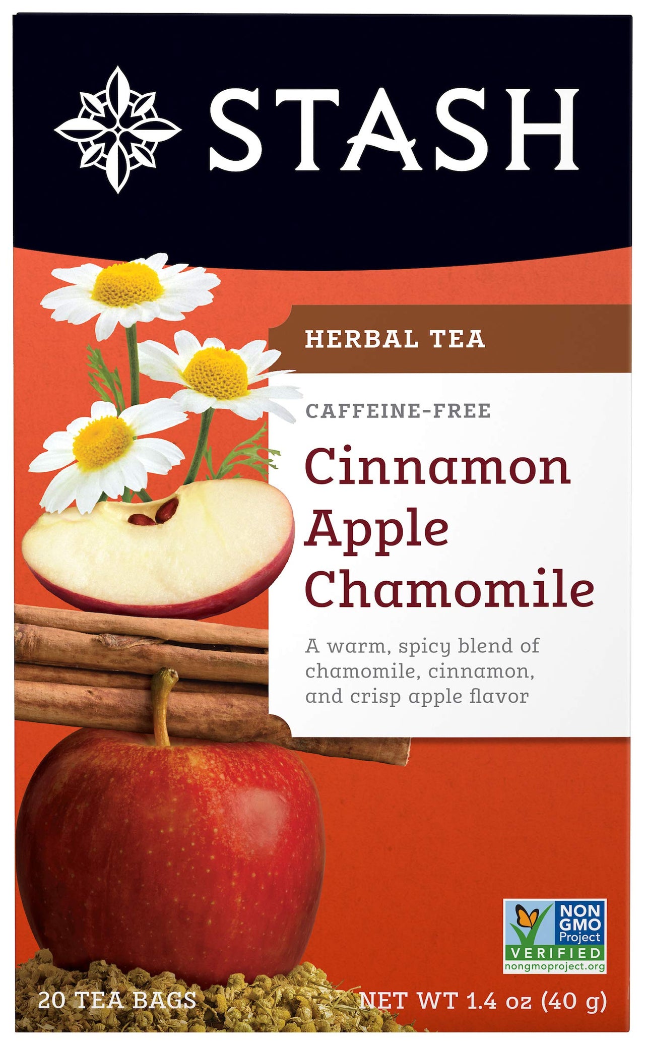 Stash Cinnamon Apple Chamomile Herbal Tea, 20 Count (Pack of 1)