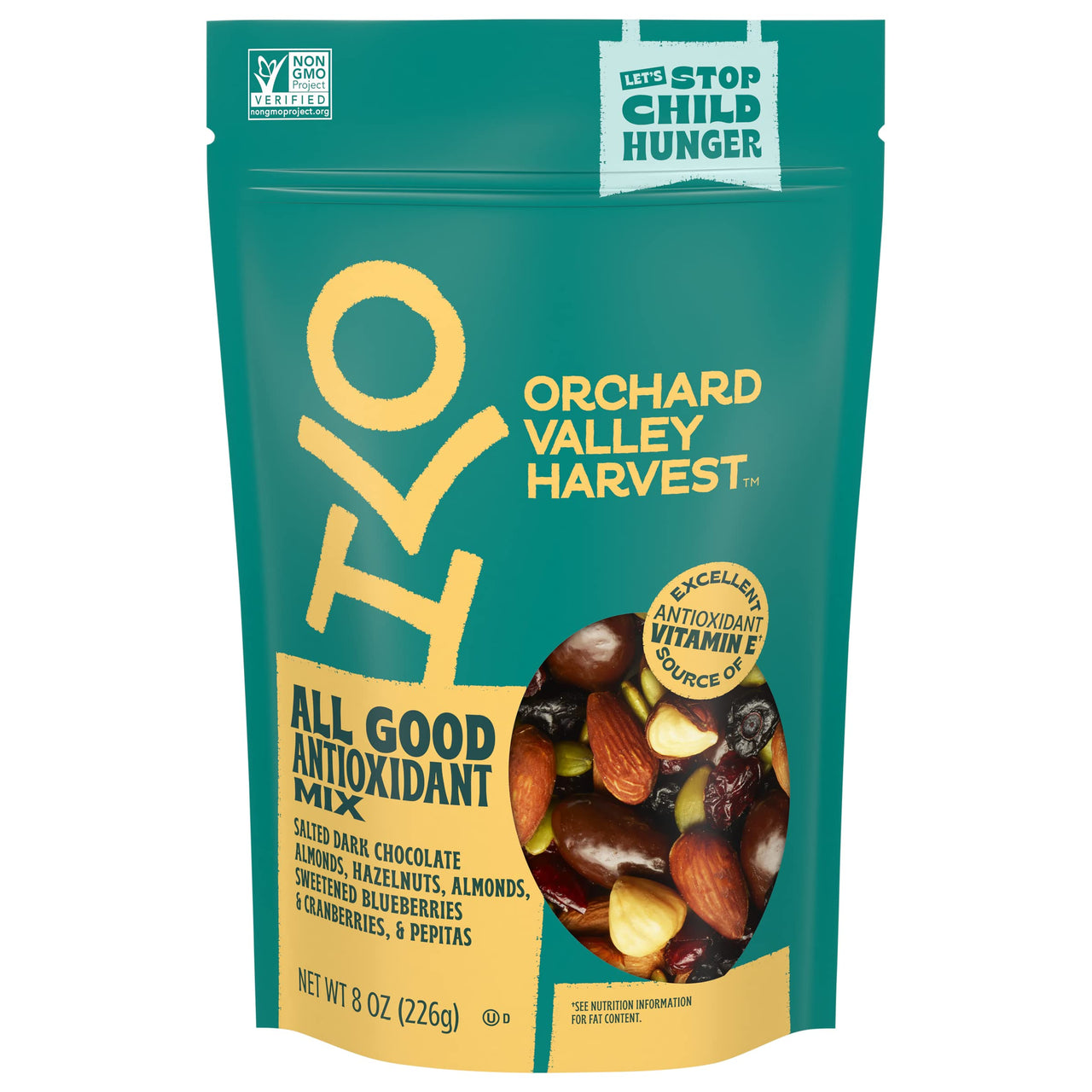 Orchard Valley Harvest All Good Antioxidant Mix, 1 Pack (8oz), Made With Real Pink Himalayan Sea Salt, Gluten Free, Non-GMO, Stand Up Bag