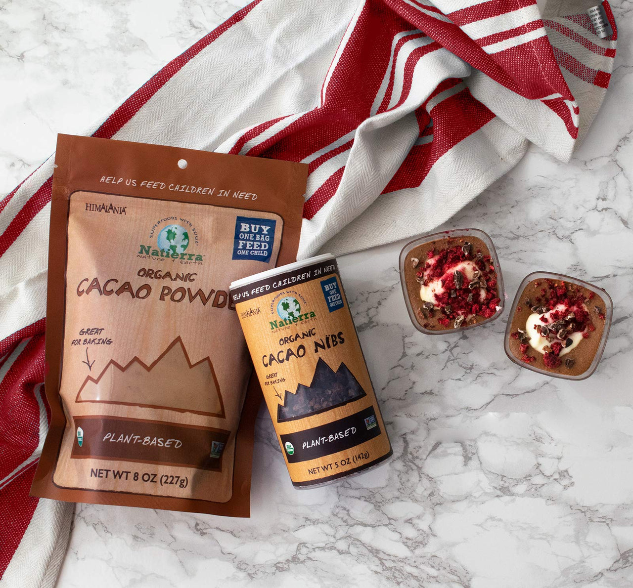 NATIERRAHimalaniaOrganic Cacao Powder Pouch | Non-GMO & Vegan | 8 Ounce