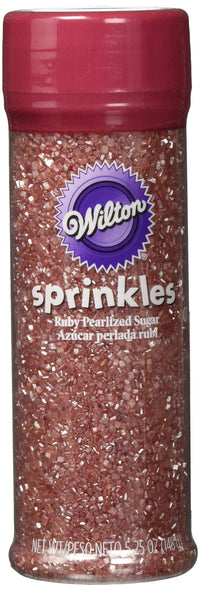 Wilton Pearilized Sugar Food Decorative, Ruby