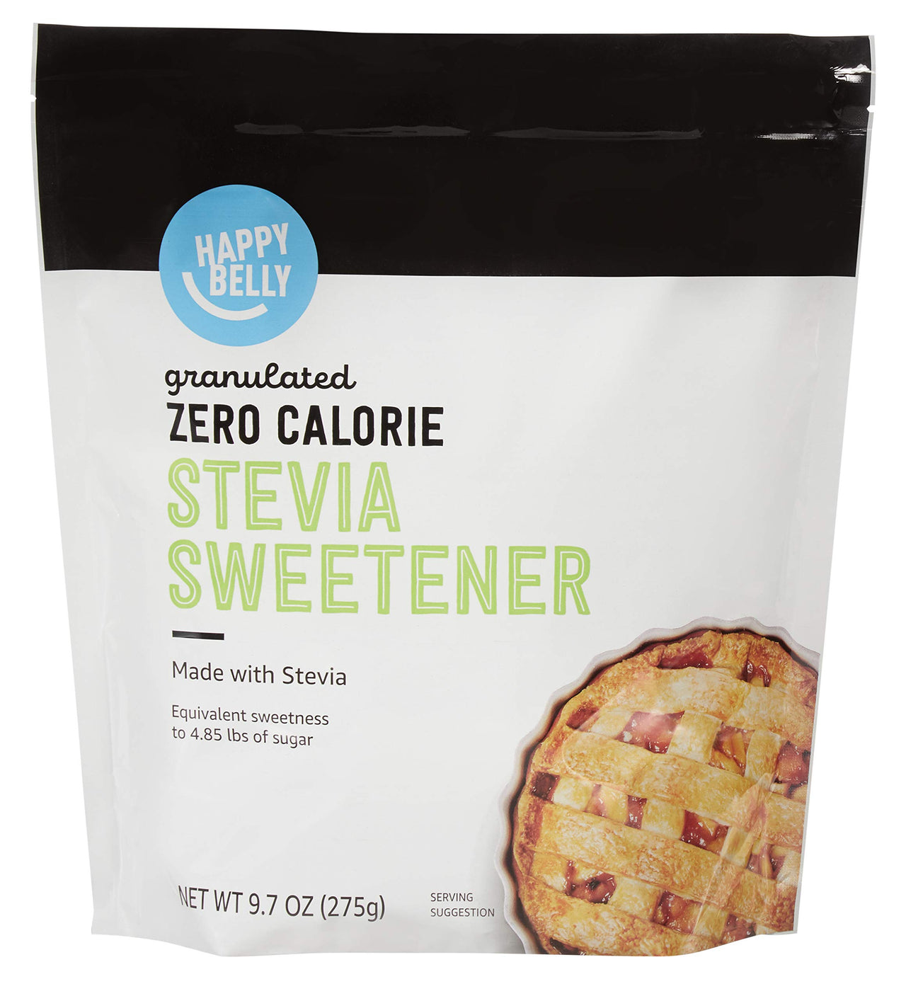 Happy Belly Granulated Zero Calorie Stevia Sweetener, 9.7 Ounce