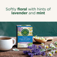 Traditional Medicinals Organic Cup of Calm Tea, 16 Count (Pack of 6)