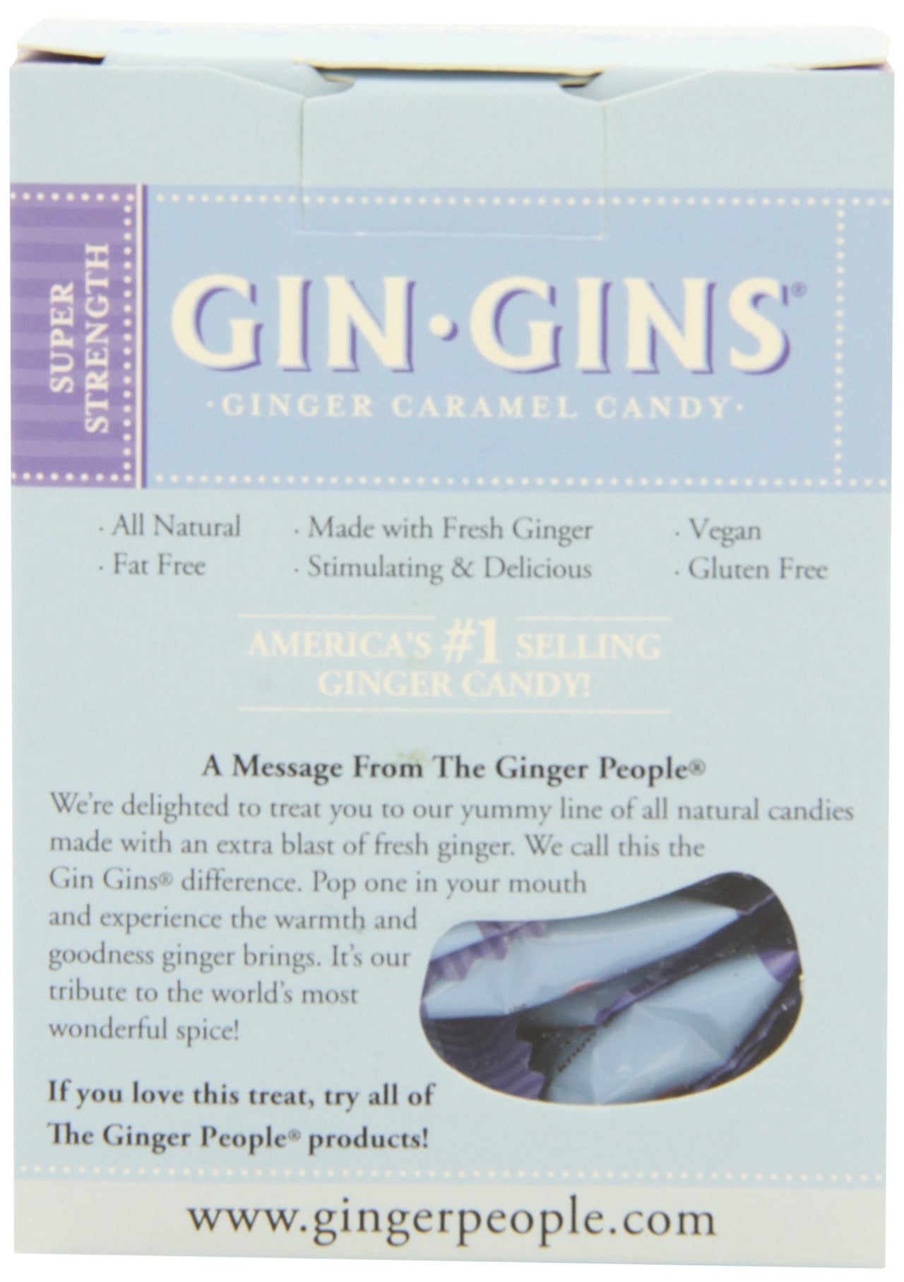 The Ginger People Gin Gins BOOST Super Strength Ginger Candy, 4.5-Ounce Boxes (Pack of 12)