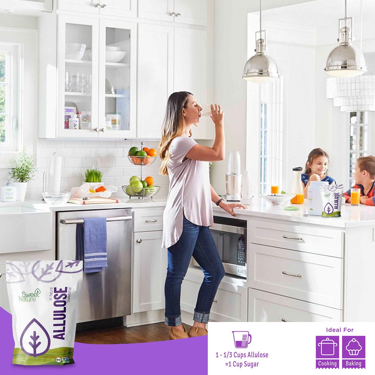 Sweet Nature Allulose Sweetener - Gluten and Sugar Free - Zero Net Carb - Non GMO - Kosher - Keto Friendly (14 oz)