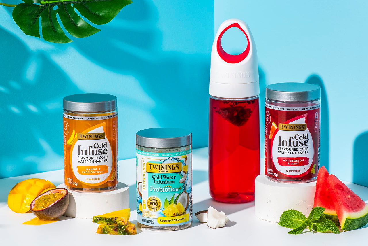 Twinings Superblends Cold Water Infusions Probiotics+ Pineapple & Coconut Flavoured, 10 Cold Water Infusers (Pack of 6)