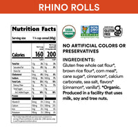 Rhino Rolls Organic Cinnamon Bun Cereal, 9.5 Ounce, Gluten Free, Non-GMO, EnviroKidz by Nature's  Path