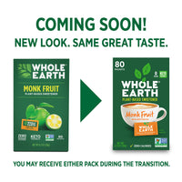 Whole Earth Sweetner Monk Fruit 80ct Packets