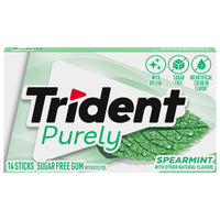 Trident Purely Spearmint Sugar Free Gum, 12 Packs of 14 Pieces (168 Total Pieces)