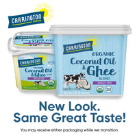 USDA Organic Grass Fed Ghee and Coconut Oil Blend, 12oz, Compare our cost per oz and Certified Organic, Carrington Farms