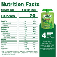 GoGo squeeZ Fruit on the Go, Apple Apple, 3.2 oz. (4 Pouches) - Tasty Kids Applesauce Snacks Made from Apples - Gluten Free Snacks for Kids - Nut & Dairy Free - Vegan Snacks