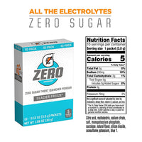 Gatorade G Zero Powder, Glacier Freeze, 0.10 oz Packets (120 Pack)