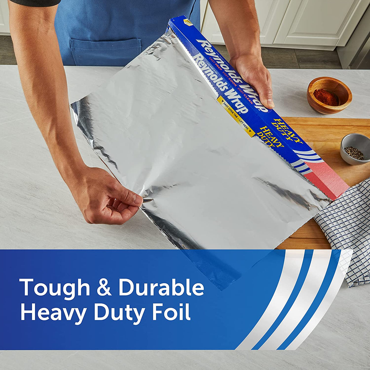Reynolds Wrap Heavy Duty Aluminum Foil, 37.5 Square Feet 1 Count (Pack of 1)