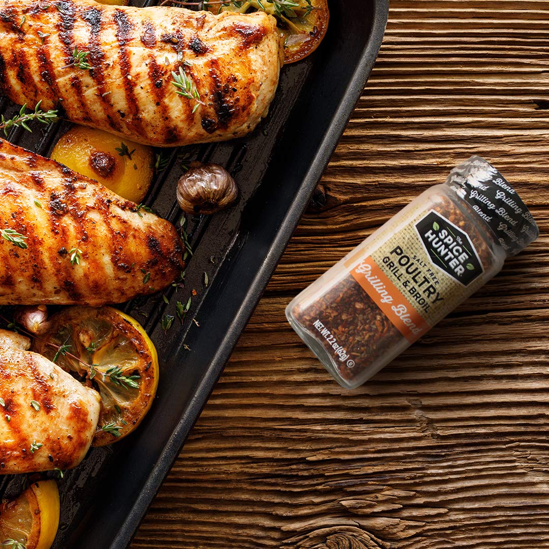 The Spice Hunter Salt Free Poultry Grill & Broil Blend, 2.2-Ounce Jar