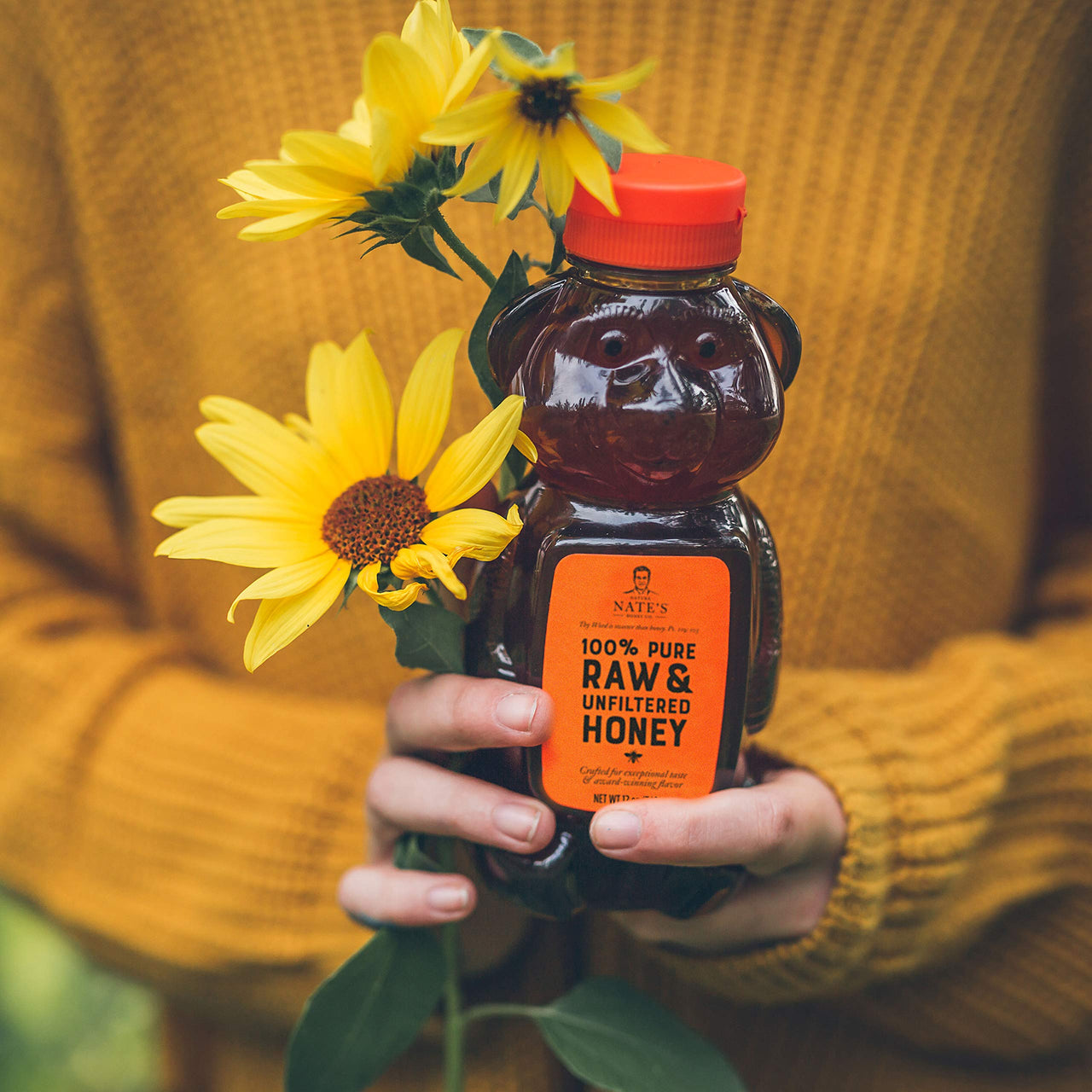 Nature Nate's  100% Pure, Raw & Unfiltered, Squeeze Bottle, Honey, 12 Oz