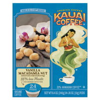 Kauai Coffee Single Serve Pods, Vanilla Macadamia Nut Flavor - Arabica Coffee from Hawaii's  Largest Coffee Grower, Compatible with Keurig K-Cup Brewers - 24 Count