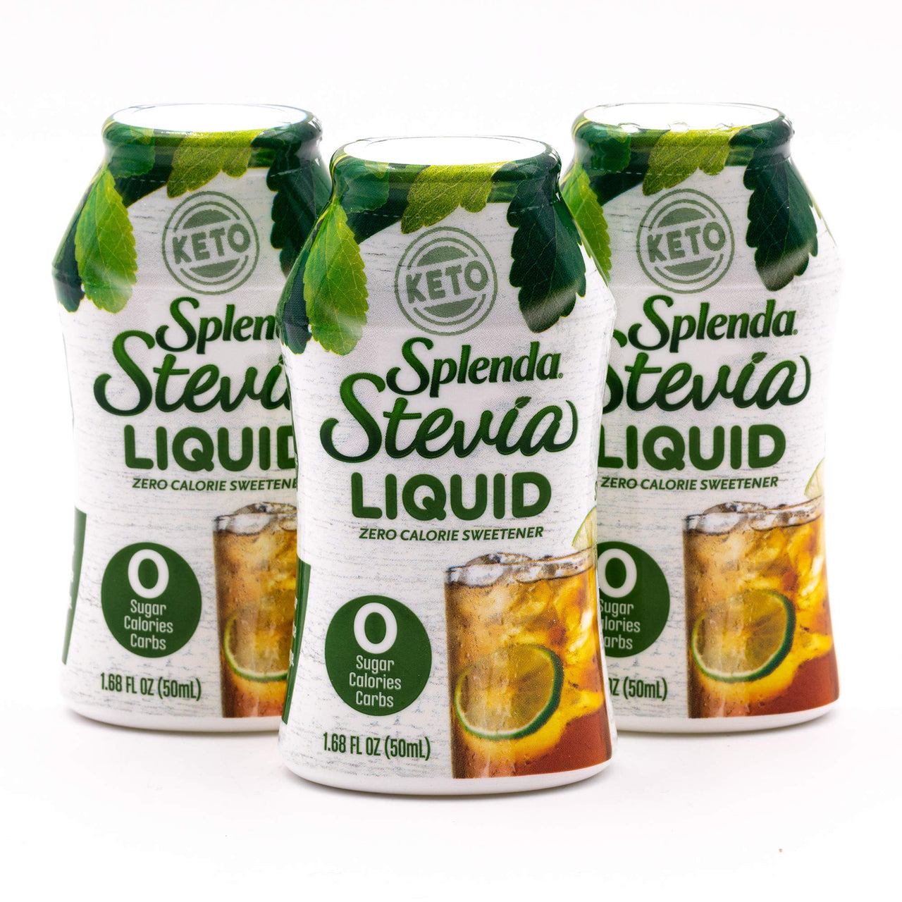SPLENDA STEVIA LIQUID, Zero Calorie Sweetener Drops, 1.68 Fl Oz (Pack of 3)