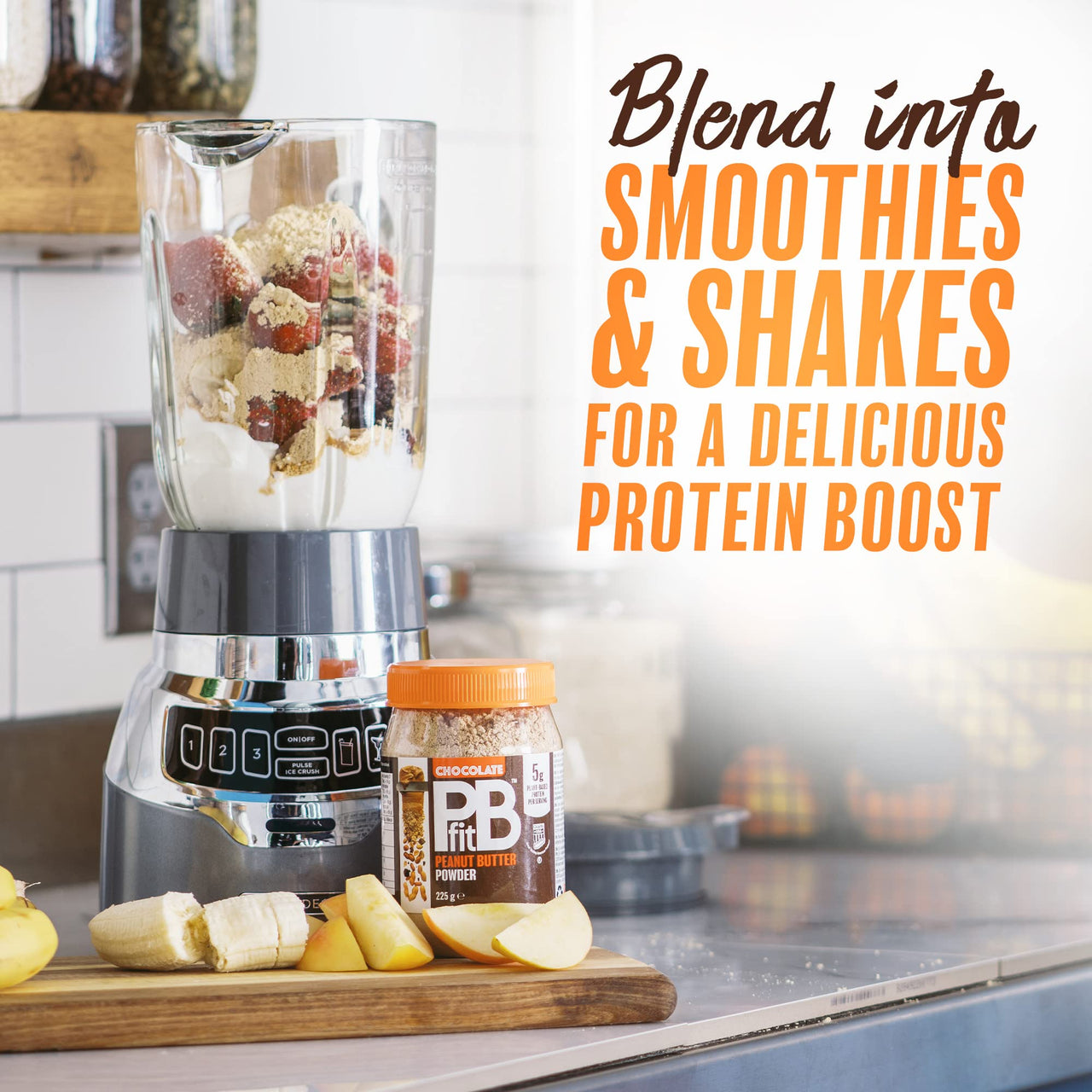 PBfit BetterBody Foods AllNatural Peanut Butter Powder, Chocolate, 8 Oz