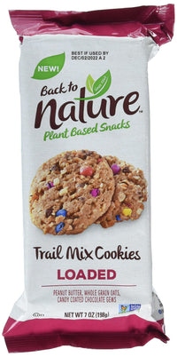 Back To Nature Non-Gmo Trail Mix Cookies, Loaded, 7 Ounce
