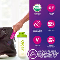 Organic Rapid Hydration Packets by Orgain, Berry Hydro Boost - Packed with Electrolytes & Superfoods, Less Sugar, Gluten Free, Vegan, No Soy Ingredients or Artificial Flavors, Non-GMO (Pack of 16)