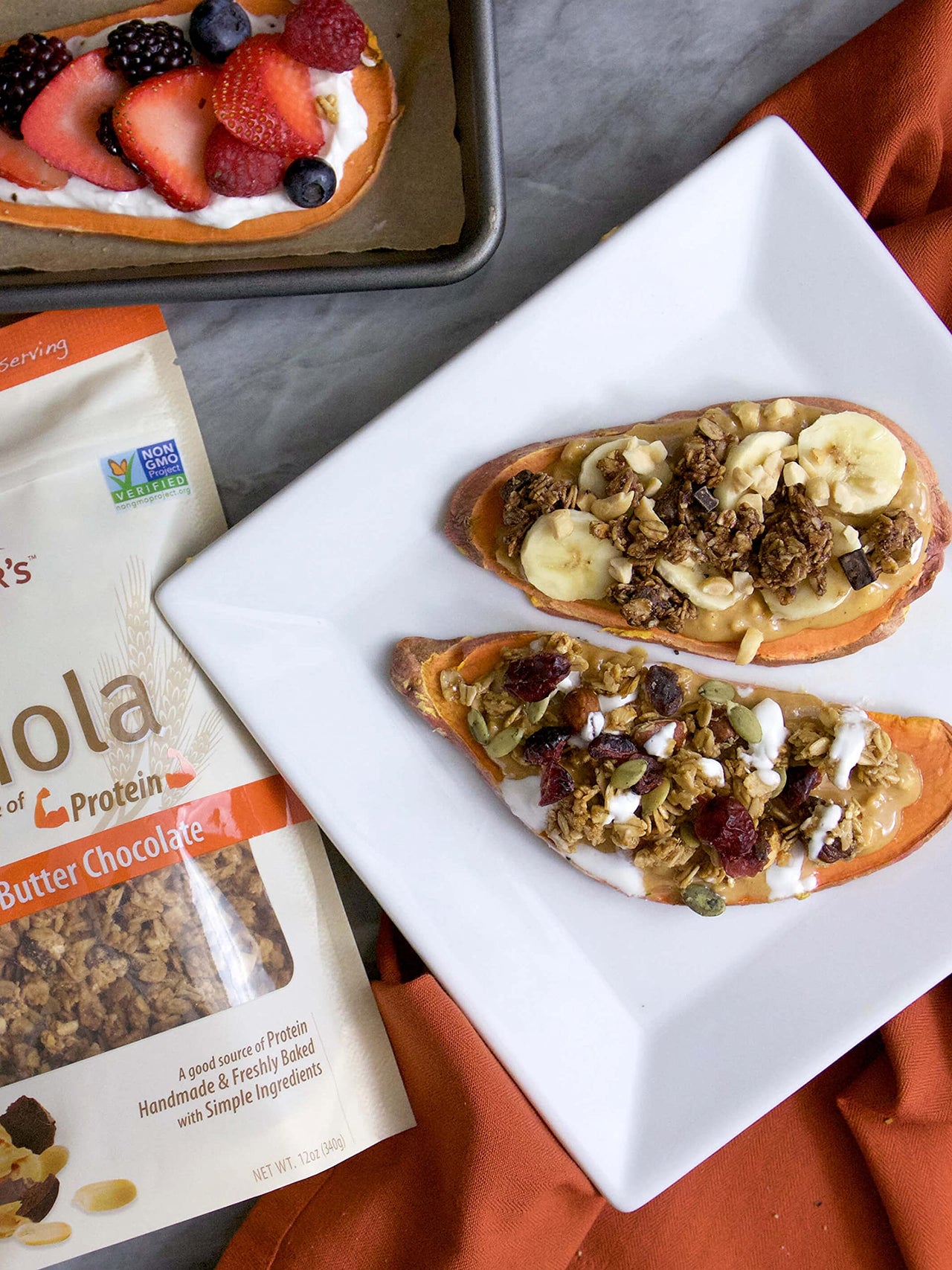 Erin Baker's , Homestyle Granola Peanut Butter Chocolate, Vegan, Ancient Grains, Non-GMO Granola, 12 Oz Bag