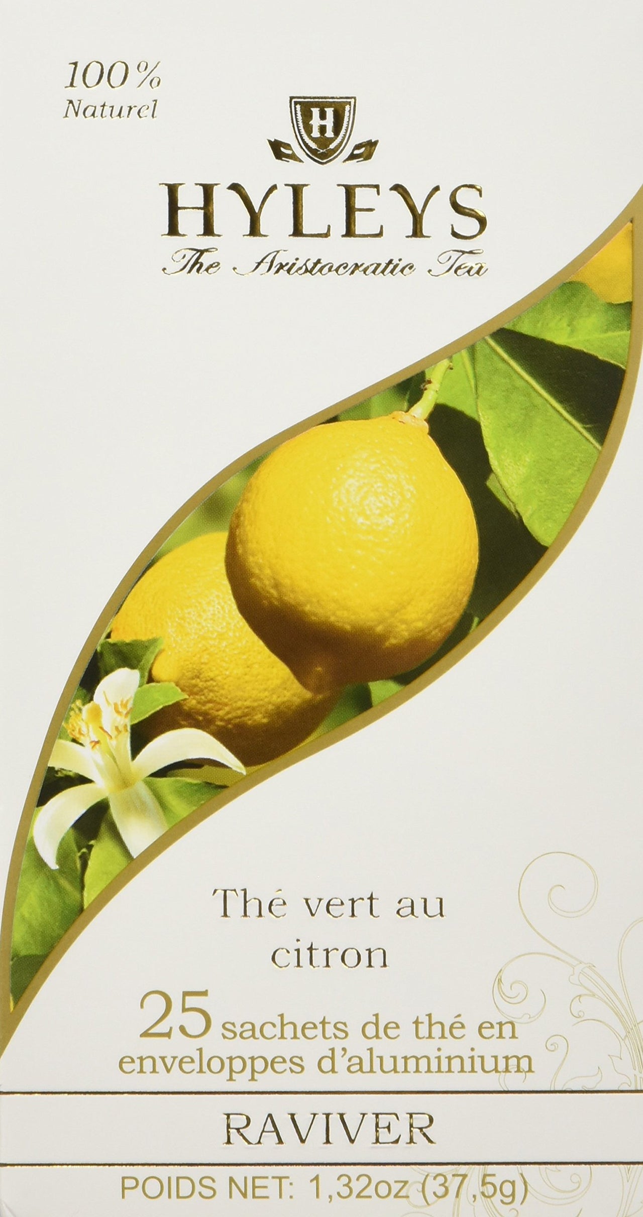 Hyleys Green Tea with Lemon - 25 Tea Bags (Rejuvenate)