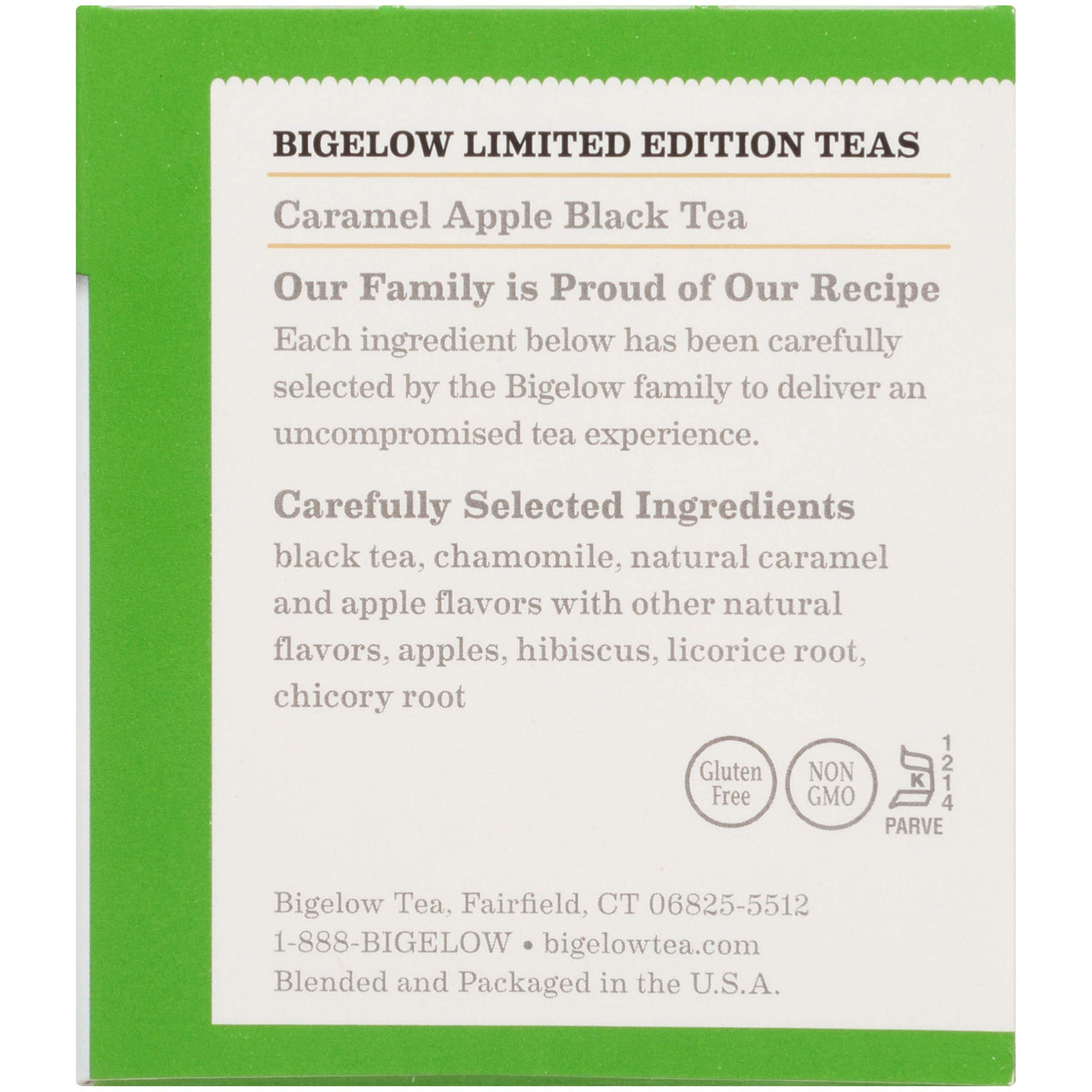 Bigelow Caramel Apple Black Tea, Caffeinated, 18 Count (Pack of 6), 108 Total Tea Bags