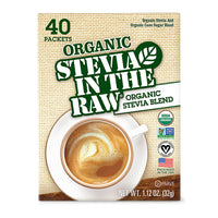 Organic Stevia In The Raw, Plant Based Zero Calorie Natural Sweetener, No Added Flavors or erythritol, Sugar Substitute, Sweetener for Coffee, Hot & Cold Drinks, Non-GMO, Vegan, Gluten-Free, 40 Count Packets (Pack of 1)