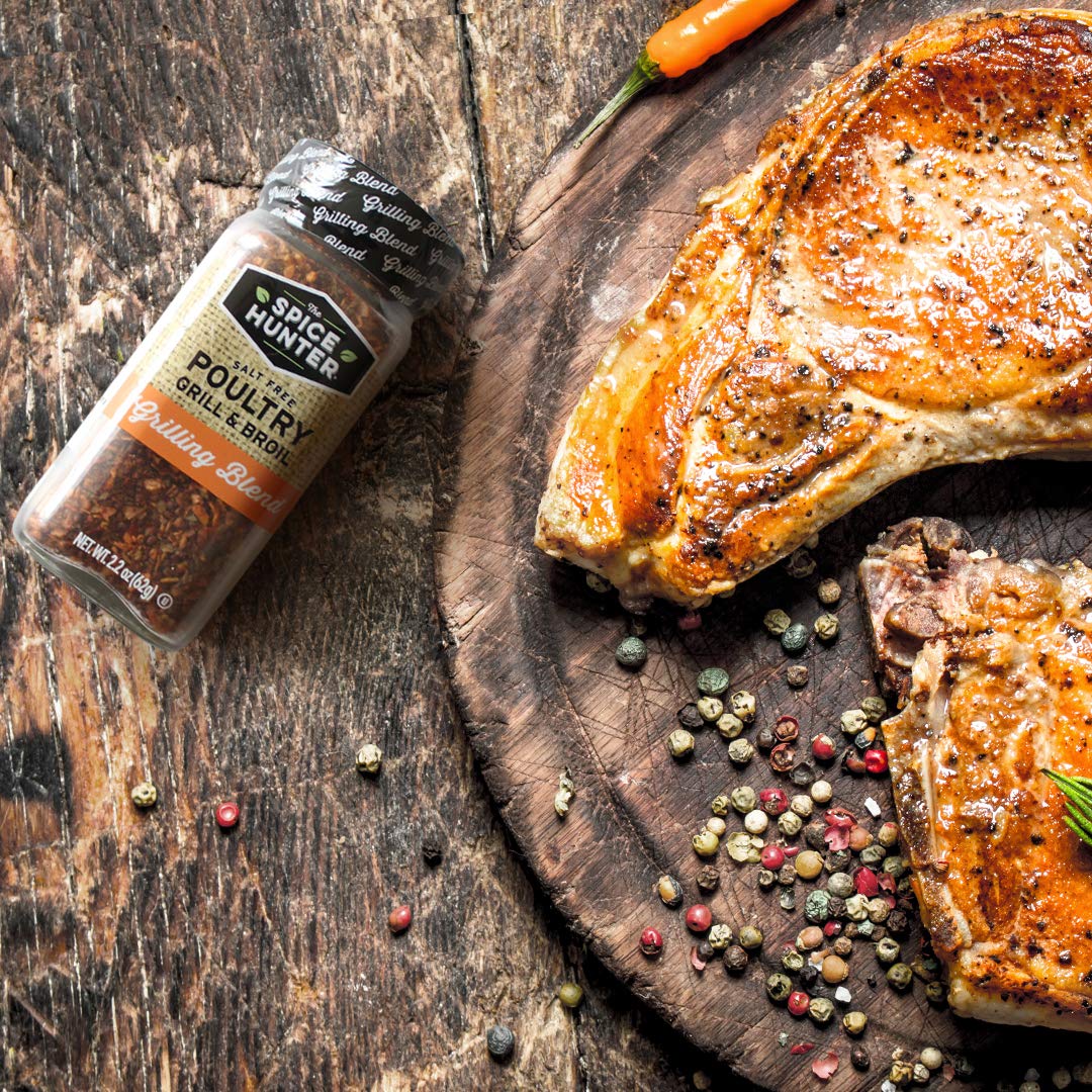 The Spice Hunter Salt Free Poultry Grill & Broil Blend, 2.2-Ounce Jar