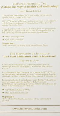 Hyleys Green Tea with Lemon - 25 Tea Bags (Rejuvenate)