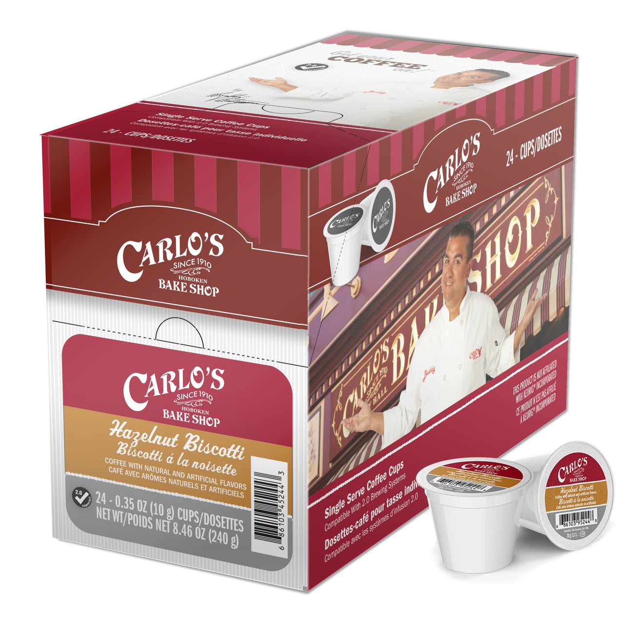 Cake Boss Coffee, Hazelnut Biscotti, 24 Count