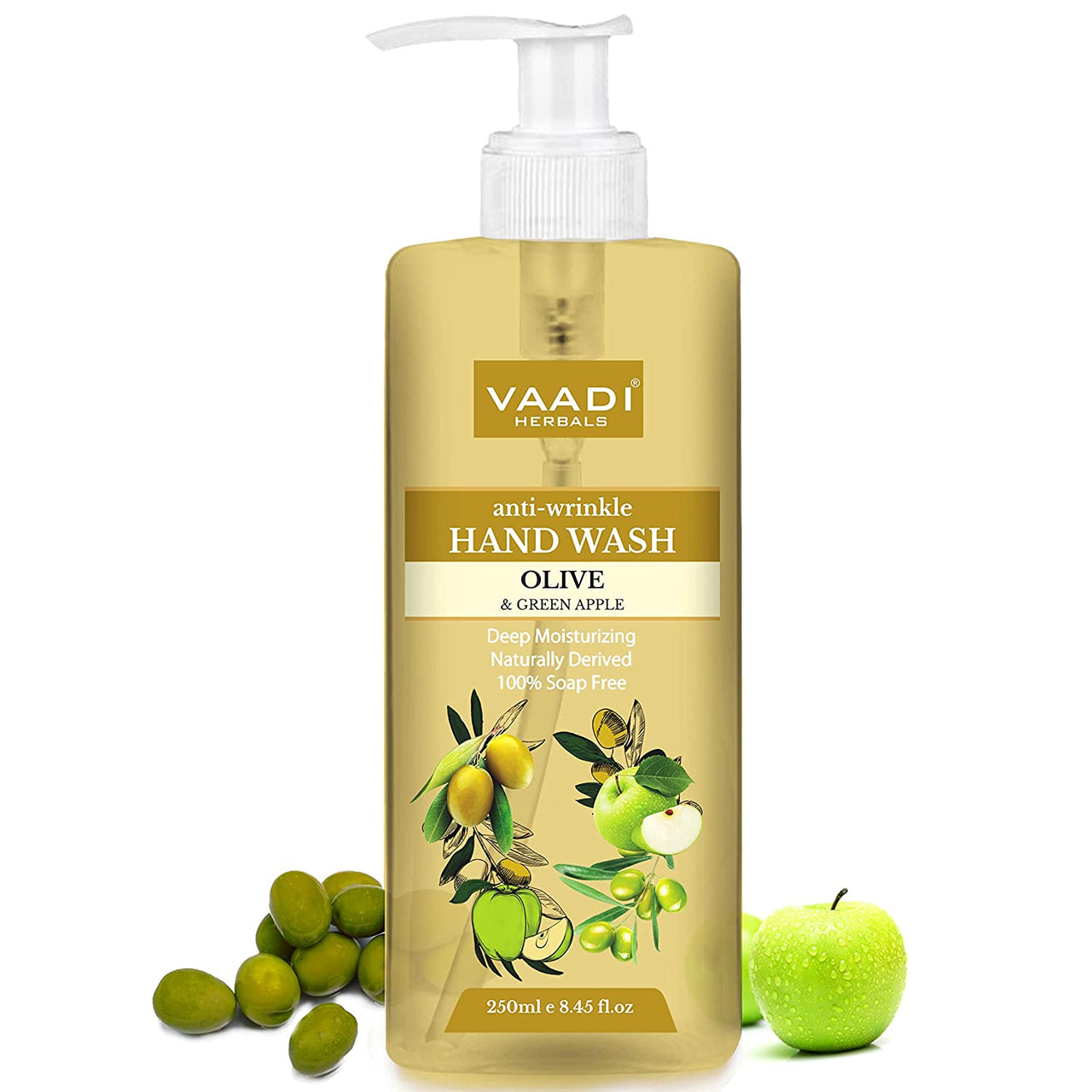 Vaadi Herbals Anti Wrinkle Olive and Green Apple Hand Wash - 250 ml