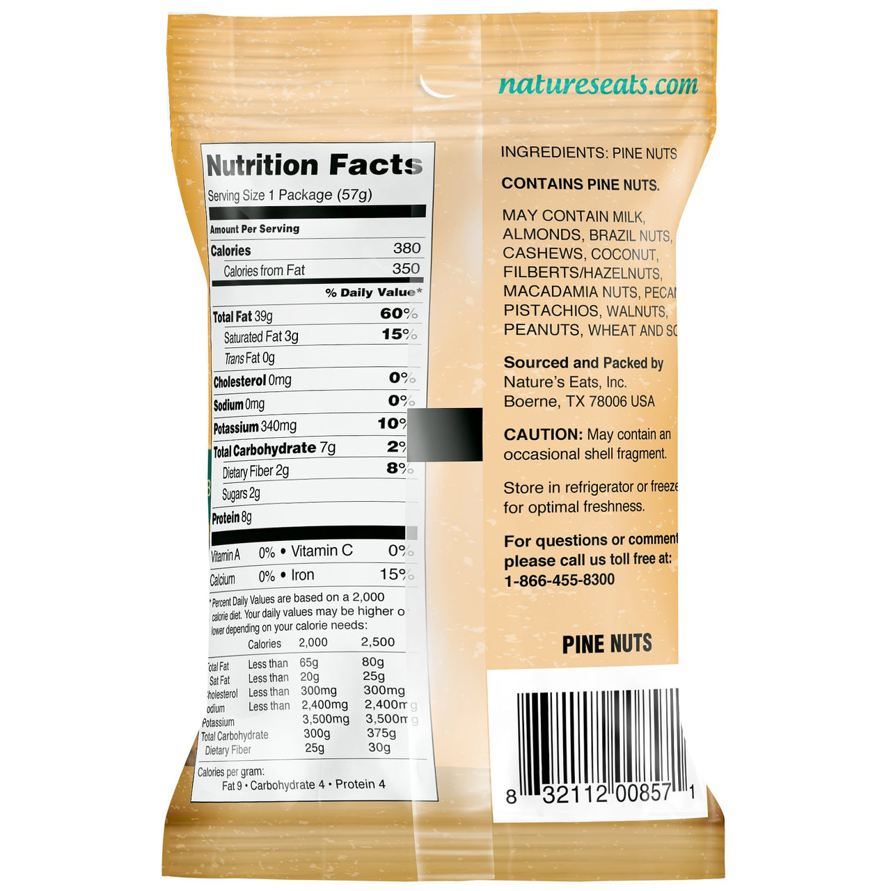 Nature's  Eats Pine Nuts, 2 Ounce